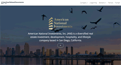 Desktop Screenshot of americannationalinvestments.com