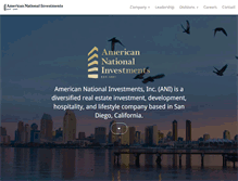 Tablet Screenshot of americannationalinvestments.com